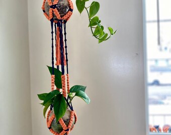Doble Maceta Macramé Plant Hanger (Personalizable)
