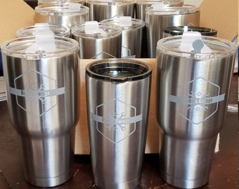 Custom Tumbler, Sandblasted Tumbler, Tumbler, Stainless steele tumbler, yeti, ozark trail