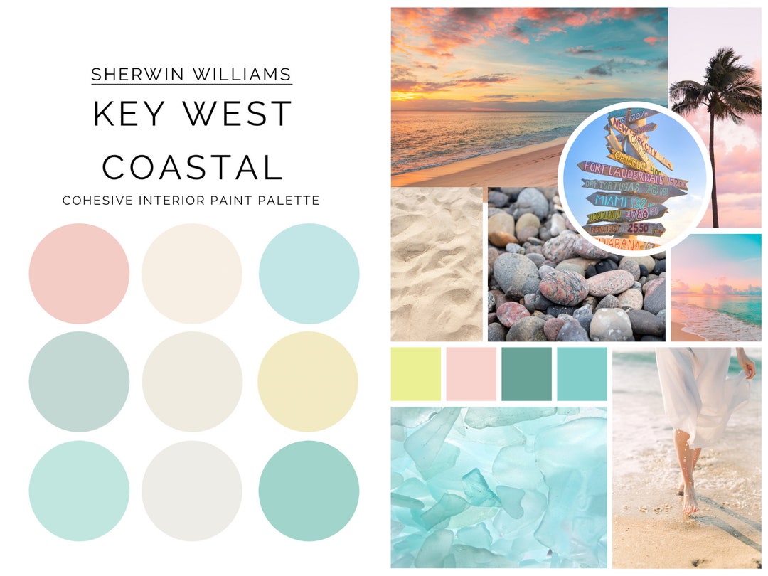Sherwin Williams Key West Coastal Paint Palette, Coastal Paint Palette