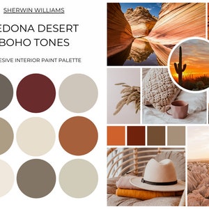 Sherwin Williams Warm Earth Tone Paint Palette, Sedona Desert Colors, Boho Paint Colors, Room Paint Color, House Paint, Warm Paint Color
