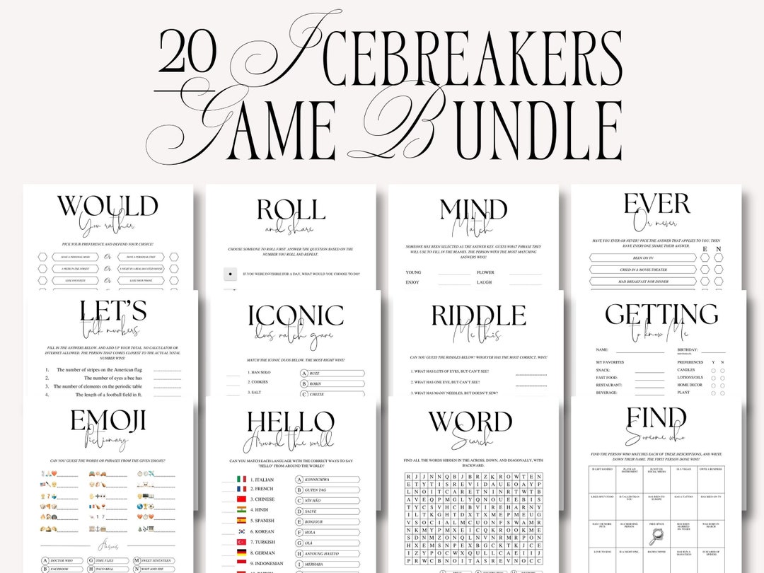 Icebreaker Games Ice Breaker Games Icebreaker Questions Icebreaker