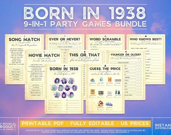 1938 Birthday Printable - Etsy