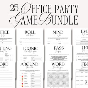 Office Party Games Bundle Fun Printable Games Work Party Games Group ...