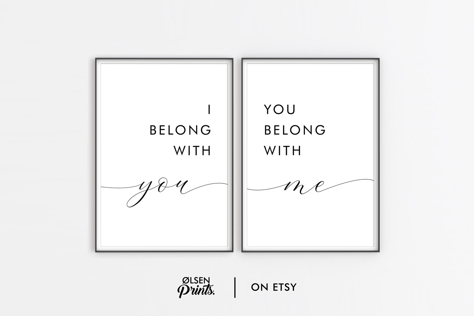 I Belong With You You Belong With Me Sign Printable Bedroom Etsy