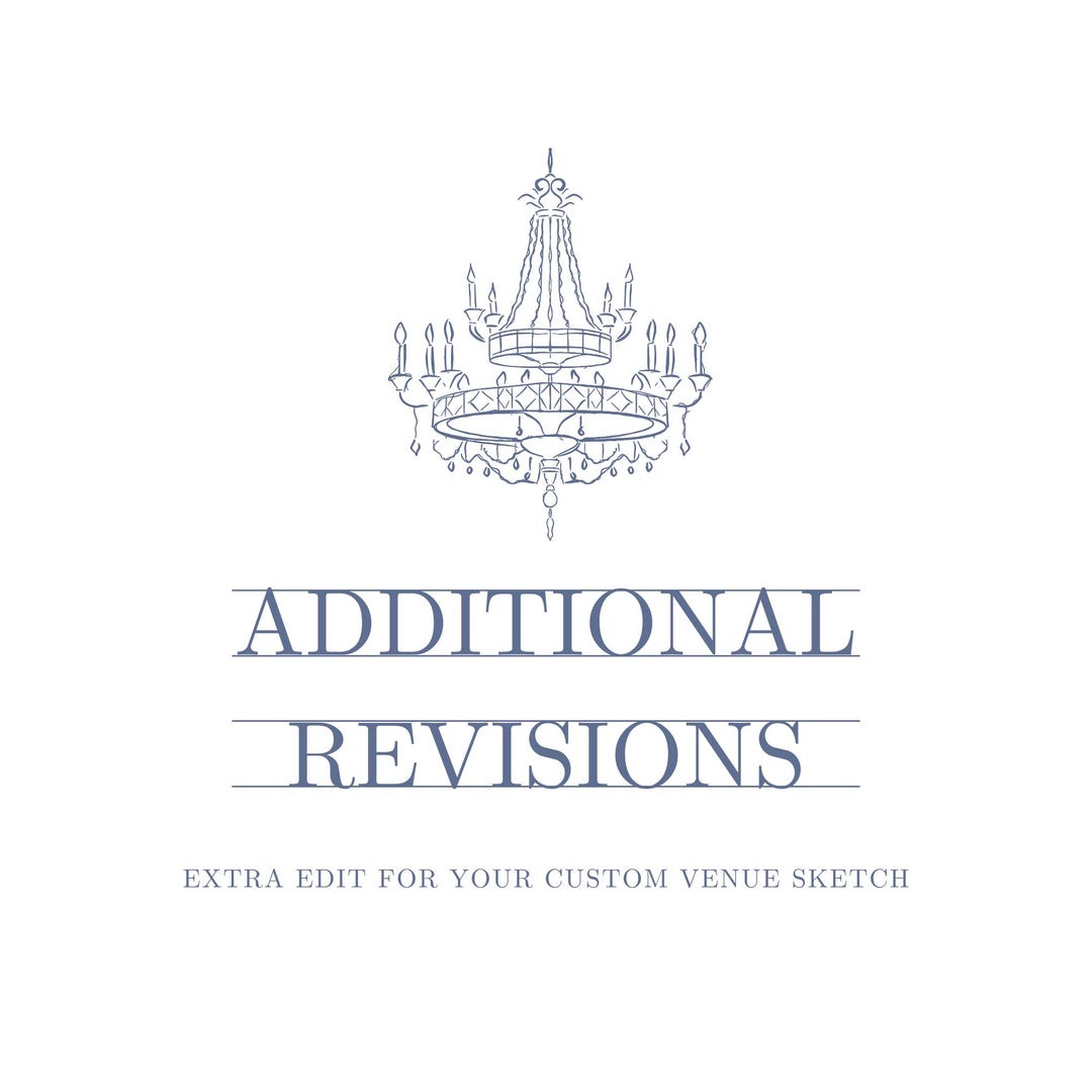 Additional Revision | Extra Edit for Custom Venue Sketch - Etsy