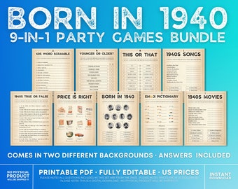 1940s Trivia Party Games - Etsy