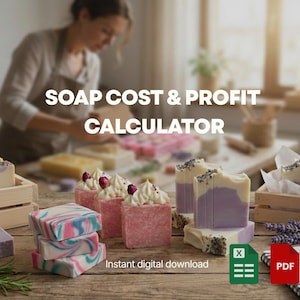 Seifen Business Profit Rechner | Kalkulation, Preisgestaltung, Profit-Planer, Zutaten-Datenbasis (Digitaler Download) | Englisch