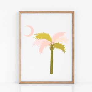 INSTANT DOWNLOAD, Printable Art, Wall Art, Digital Print, Home Decor, Wall Decor, Palmetto Flag, Palmetto Tree, South Carolina, Tropical Art