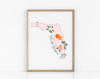 INSTANT DOWNLOAD, Printable Art, Wall Art, Digital Print, Wall Decor, Florida Homegrown, Sunshine State, Kelly Hedlund Prints