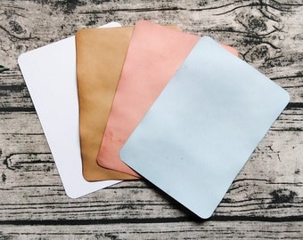 Set of 5 Dyed Cards, Handmade, Stained, Stationary, Junk Journal, Art Journal, Collage, Scrapbook, Mail Art, Snail Mail, Happy Mail