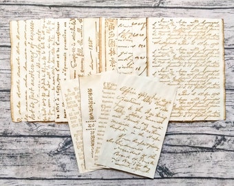 The Scribe Coffee-Dyed Variety Paper Pack, Pattern, Handmade, Coffee Stained, Dyed Paper, Junk Journal, Art Journal, Collage, Mixed Media