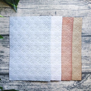 Geprägter Karton: Reflection, 14 cm x 22 cm, gefärbtes Strukturpapier, 5 Blatt