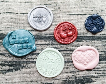 Love Letter Handmade Wax Seal Stickers: Vintage Letter Embellishments, Set of 6