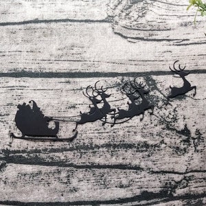 Set of 5 Silhouette Reindeer Sleighs + Rudolph | Christmas | Die Cuts | Ephemera | Embellishments | Junk Journal | Cardmaking | Collage
