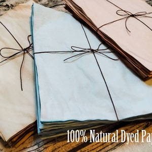 Stack of Tea Dyed Papers Organic Junk Journal Binding Aged Distressed Choose Your Own Size Hand Dyed Stained Eco Dyed image 6