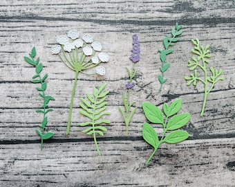 Tim Holtz, Flower Garden & Mini Bouquet, Thinlits Sizzix Die Set