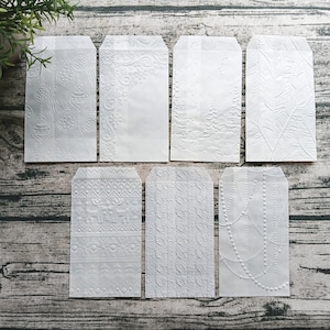 Bolsas de celofán con relieve navideño n.° 1: elige el color de tu tinte, juego de 7