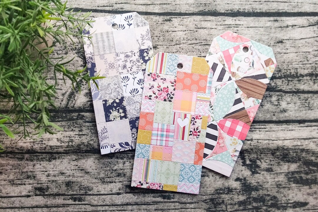 Altered Tags CHOICE! 1 Pc. Personalizable Quilted Paper Tags, Handmade, Collage ...