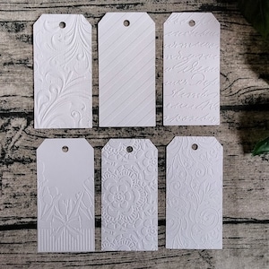 Conjunto C: 10 ETIQUETAS en relieve, teñidas, teñidas, cartulina, efímera, técnica mixta, diario basura, texturado, tarjetas de diario, etiquetas de regalo