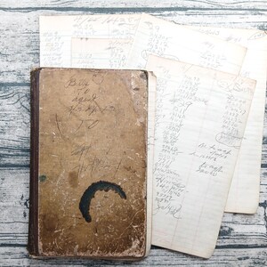 Verscheidenheidspakket vintage grootboekbladen | 1943 | Tweede Wereldoorlog | Spoorwegboekhouding | Boekhoudboeken | Junkjournaal | Set van 10"