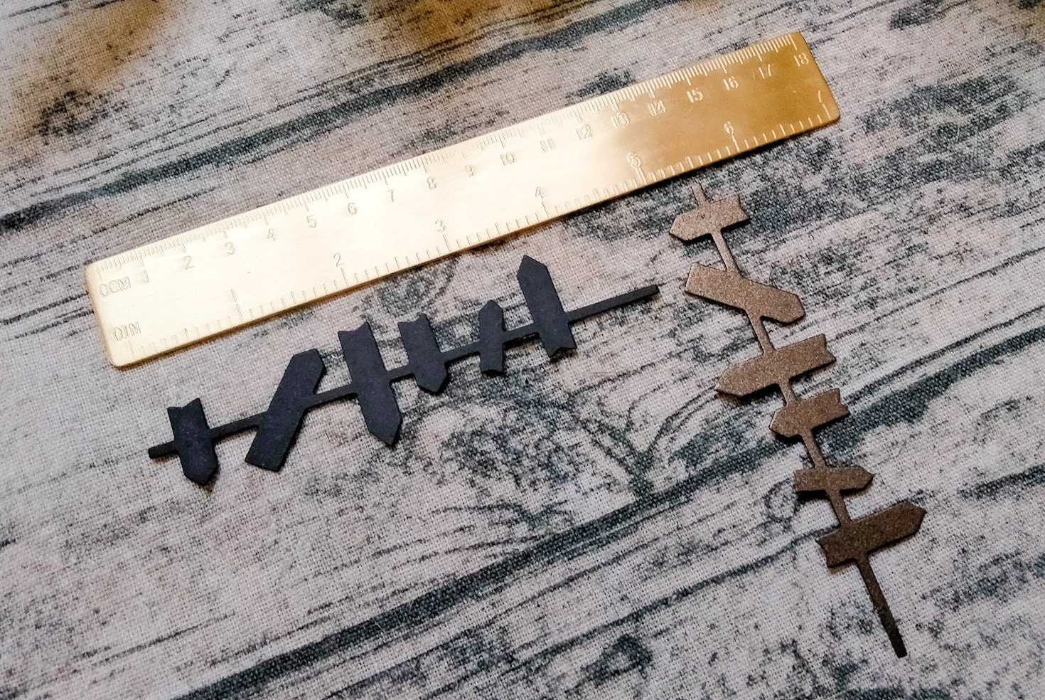 Set of 5 Paper Sign Posts, Die Cuts, Handmade, Ephemera, Embellishments ...