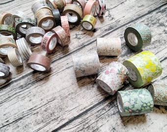 Washi Tape Samplers, 1 Yard Samples, Tape, MT Tape, Assorted, Planner, Stationary, Office Supply, Junk Journal, Craft, Sample Cards