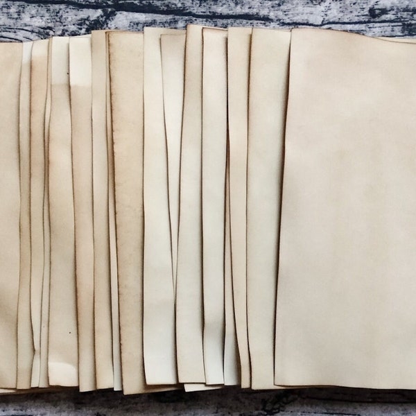 Stack of Coffee Dyed Cardstock | 65-110 LB Mix | Junk Journal | Hand Dyed | Antiqued | Aged | Organic | Stained