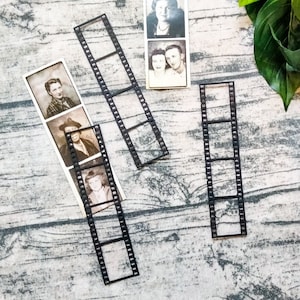 Set of 10 Vintage Style Film Strips, Die Cuts, Handmade, Ephemera, Embellishments, Junk Journal, Art Journal, Mixed Media, Photos, Frames