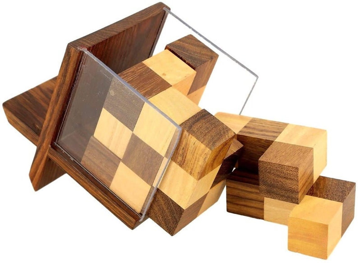Handmade Crafts Handmade Complex Wooden Block Puzzle Game Etsy