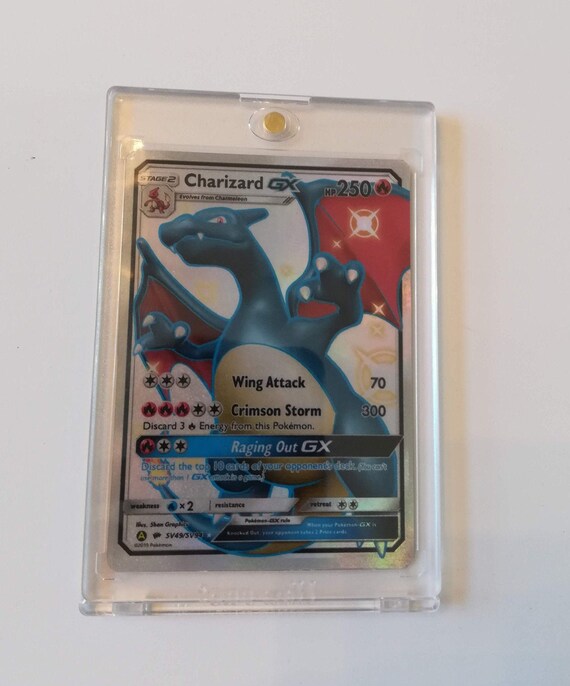 Charizard Gx Sv49 94 Replica Holographic Shiny Hidden Fates Etsy