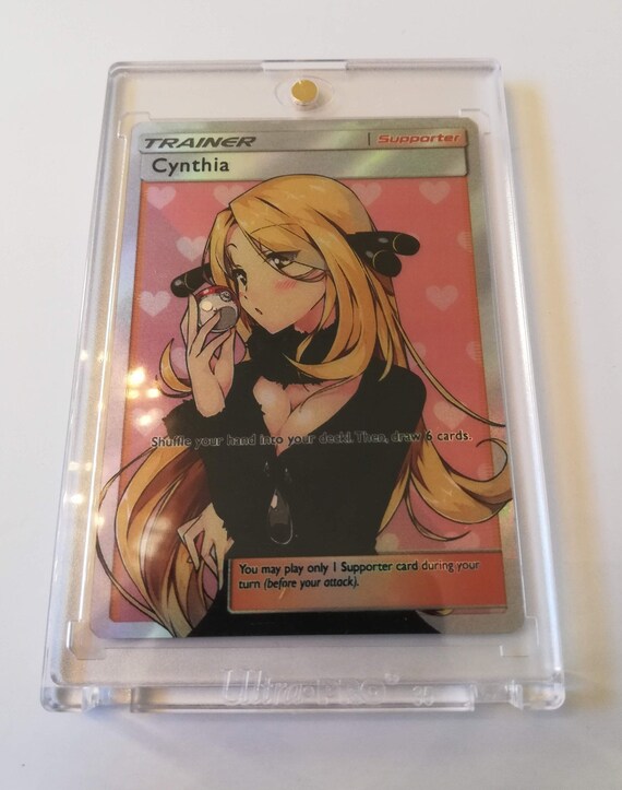 Cynthia Custom Proxy Holo Full Art Cute Pokemon Card