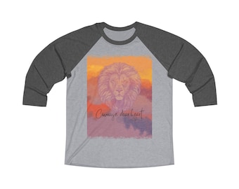 Narnia Aslan Unisex Tri-Blend 34 Raglan Tee