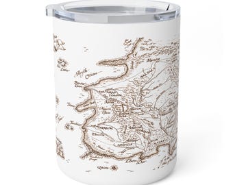 Wheel of Time World Map Insulated Coffee Mug, 10oz