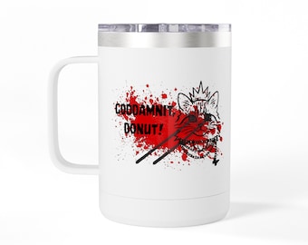 Dungeon Crawler Carl Donut Coffee Mug Tumbler, 15oz