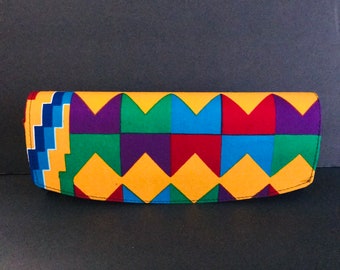 African print clutch bag