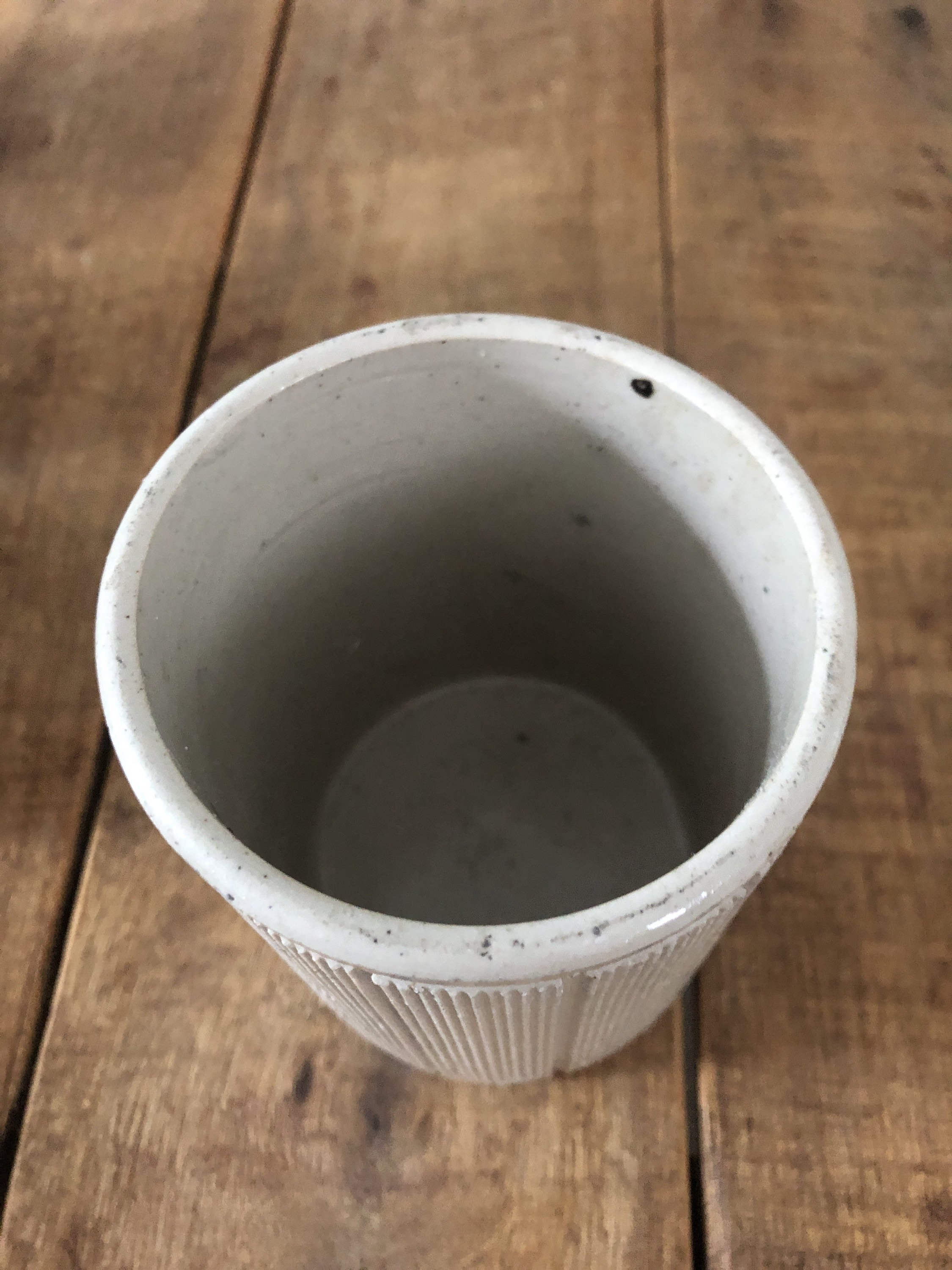 Vintage ribbed stoneware jam jar the perfect vase Etsy