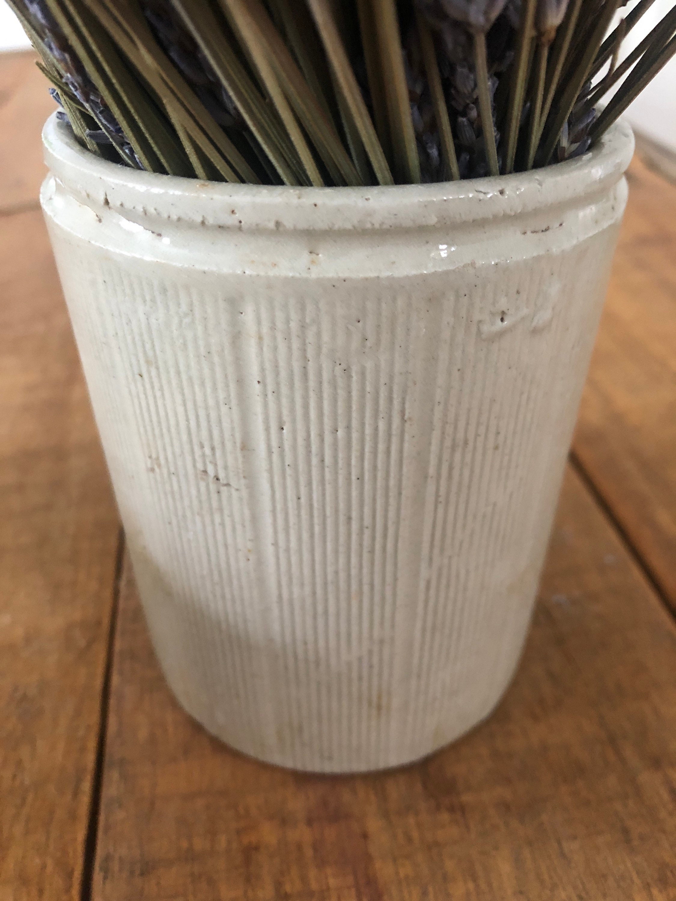 Vintage Ribbed Stoneware Jam Jar the Perfect Vase Etsy UK