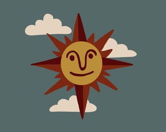 Sun Design Punch Needle Pattern 'Helios' - Archivo descargable