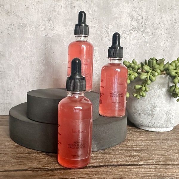 Rose Hyaluronic Face Serum | All Skin Types | Primer | Moisturising |Acne Prone Skin Relief | Itchy Skin Relief