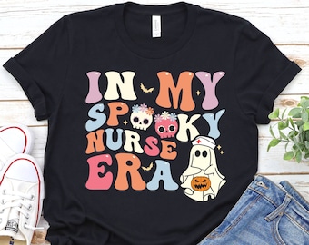Spooky Nurse Era T-Shirt: Halloween Nurse Life Tee