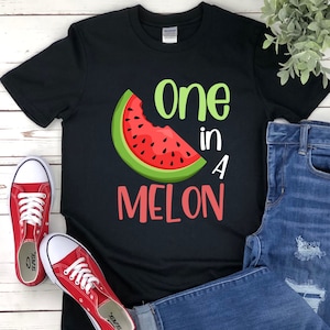 One in a Melon Shirt, Watermelon Shirt, Summer Vacation Shirt, Watermelon Birthday Shirts, One in a Melon T-Shirt