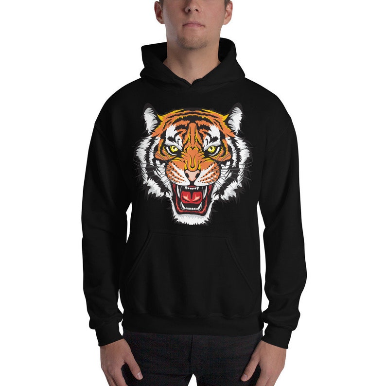 Tiger Hoodie for Unisex Tigers Hoodie Big Cat Hoodie - Etsy