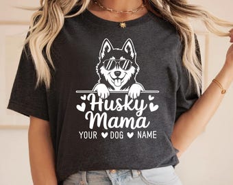 Husky Mama T-shirt, hundmamma, gåva
