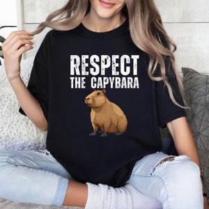 Respectez la chemise Capybara, Capybara drôle, T-shirt cadeau Capybara pour amateur de Capybara, T-shirt Capybara rétro