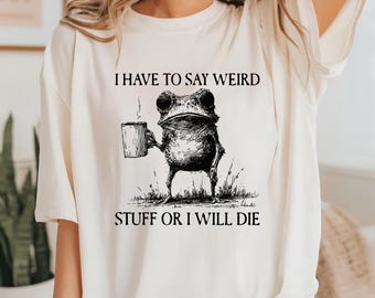 Weird Frog Meme T-Shirt: Funny Vintage Style Graphic Tee