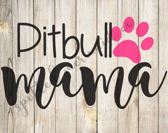 Download Pitbull Mom Svg Etsy