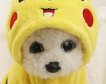 Winter Pet Clothes Warm Fleece Hoodie Coat sweater for Dogs Cats puppies or Small animals Jumpsuit