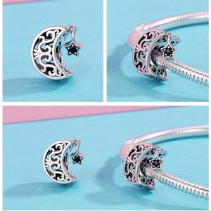 Pandora Silver Moon and Stars Charm 925 Sterling Silver