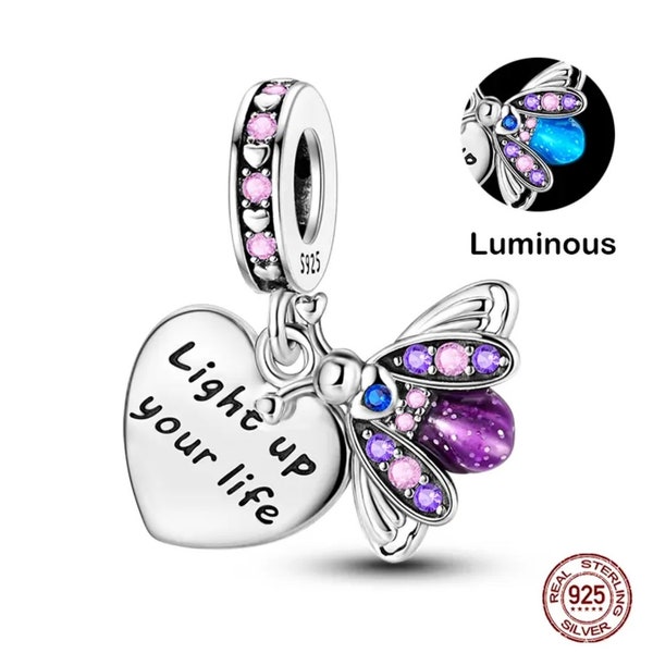 Light up your Life Luminous lightening bug Pandora Bracelet Charm