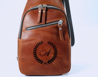 Leather Riding Bag Shoulder Sling Travel bag Sling bag man Leather money long pouch Man sling bag Phone Bag Boyfiriend Gifts Men Bag Leather